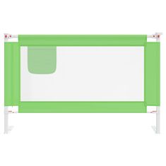 Vidaxl Posteljno varovalo za malčke zeleno 120x25 cm blago