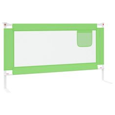 Vidaxl Posteljno varovalo za malčke zeleno 150x25 cm blago