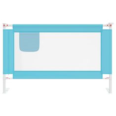 Vidaxl Posteljno varovalo za malčke modro 120x25 cm blago