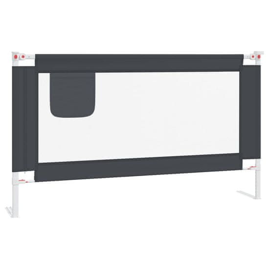 Vidaxl Posteljno varovalo za malčke temno sivo 140x25 cm blago