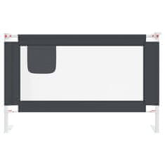 Vidaxl Posteljno varovalo za malčke temno sivo 120x25 cm blago