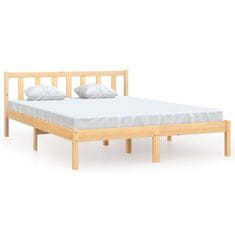 Vidaxl Posteljni okvir trdna borovina 120x190 cm UK Small Double