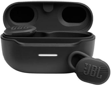 sodobne slušalke JBL Endurance Race TWS, tehnologija Bluetooth, funkcija prostoročnega telefoniranja, glasovni nadzor, polnilna škatla, odličen zvok