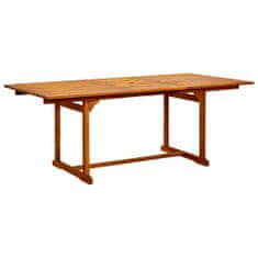 shumee Vrtna jedilna miza (150-200)x100x75 cm trden akacijev les