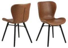 Design Scandinavia Jedilni stol George (SET 2 kosa), rjava