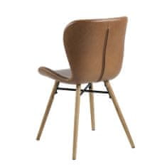Design Scandinavia Jedilni stol Matylda (SET 2 kosa), vintage konjak