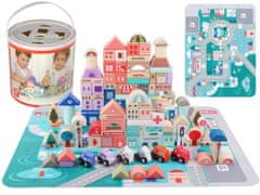 shumee Komplet lesenih kock City Letters Puzzle 115 kosov