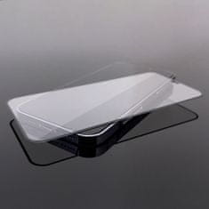 WOZINSKY Celozaslonsko kaljeno steklo z robom za iPhone 15 Pro Max črno