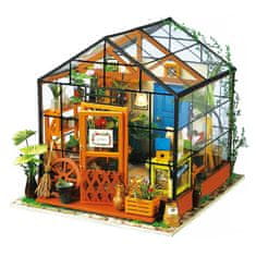 Robotime Igrača miniaturna hiša rastlinjak