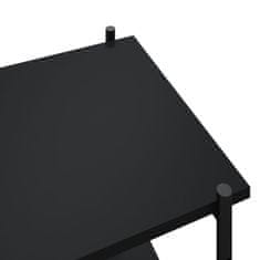 Vidaxl 3-nadstropni regal s policami črn 80x40x92 cm
