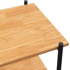Vidaxl 3-nadstropni regal s policami črn in hrast 80x40x92 cm