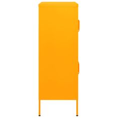 Vidaxl Omara za shranjevanje gorčično rumena 80x35x101,5 cm jeklo