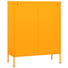 Greatstore Omara za shranjevanje gorčično rumena 80x35x101,5 cm jeklo