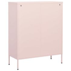 Vidaxl Omara za shranjevanje roza 80x35x101,5 cm jeklo