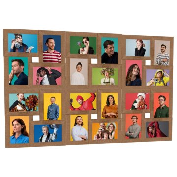 shumee vidaXL Foto okvir za 24x(13x18 cm) fotografij svetlo rjav MDF