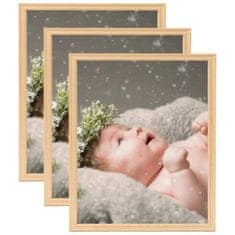 Vidaxl Foto okvirji 3 kosi namizni svetel hrast 21x29,7 cm