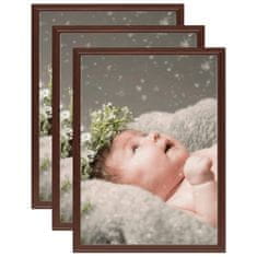 Vidaxl Foto okvirji 3 kosi stenski/namizni temno rdeči 13x18 cm