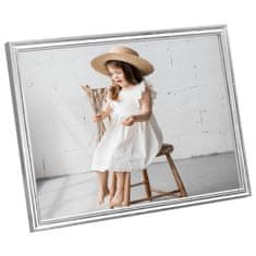 Vidaxl Foto okvirji 3 kosi namizni srebrni 20x25 cm MDF