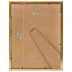 Vidaxl Foto okvirji 3 kosi namizni zlati 10x15 cm MDF