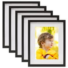 Vidaxl 3D foto okvirji 5 kosov črni 21x29,7 cm za 15x20 cm slike