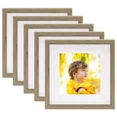 Vidaxl 3D foto okvirji 5 kosov naravni 28x28 cm za 20x20 cm slike