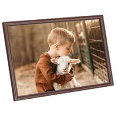 Vidaxl Foto okvirji 3 kosi namizni rjavi 15x21 cm MDF