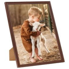 Vidaxl Foto okvirji 5 kosov namizni rjavi 30x30 cm MDF