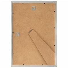 Vidaxl Foto okvirji 3 kosi stenski/namizni srebrni 18x24 cm MDF