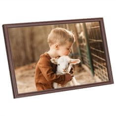 Vidaxl Foto okvirji 3 kosi namizni rjavi 10x15 cm MDF