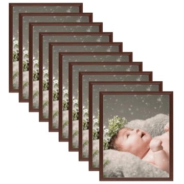 Vidaxl Foto okvirji 10 kosov namizni temno rdeči 20x25 cm