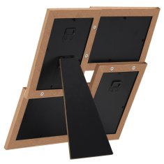 Vidaxl Foto okvir za 4x(13x18 cm) fotografije svetlo rjav MDF