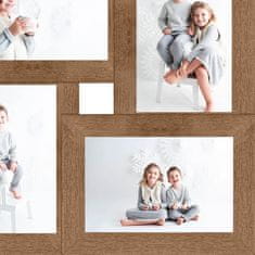 Vidaxl Foto okvir za 4x(10x15 cm) fotografije svetlo rjav MDF