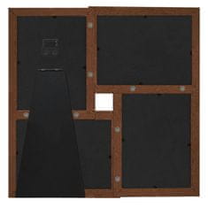 Greatstore Foto okvir za 4x(10x15 cm) fotografije temno rjav MDF