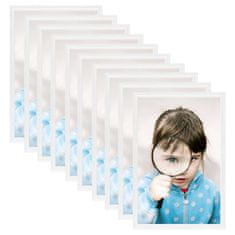Vidaxl Foto okvirji 10 kosov namizni beli 10x15 cm MDF