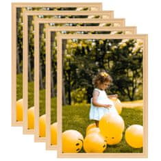Vidaxl Foto okvirji 5 kosov stenski/namizni svetel hrast 29,7x42 cm
