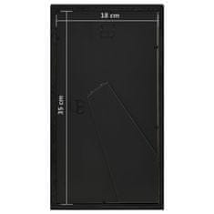 Vidaxl 3D foto okvirji 3 kosi črni 18x35 cm za 3x(10x15 cm) slike