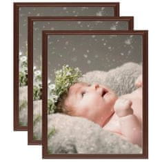 Vidaxl Foto okvirji 3 kosi namizni temno rdeči 20x25 cm