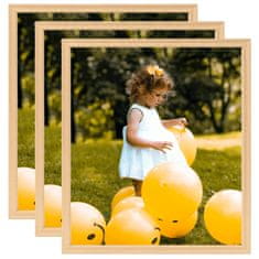 Vidaxl Foto okvirji 3 kosi stenski/namizni svetel hrast 50x60 cm