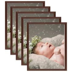 Vidaxl Foto okvirji 5 kosov namizni temno rdeči 20x25 cm