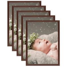 Vidaxl Foto okvirji 5 kosov namizni temno rdeči 13x18 cm