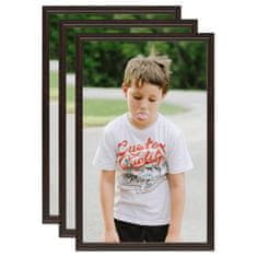 Vidaxl Foto okvirji 3 kosi stenski/namizni črni 10x15 cm MDF