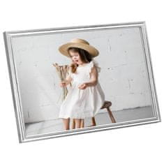 Vidaxl Foto okvirji 3 kosov namizni srebrni 15x21 cm MDF