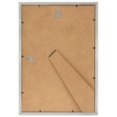 Vidaxl Foto okvirji 3 kosov namizni srebrni 15x21 cm MDF