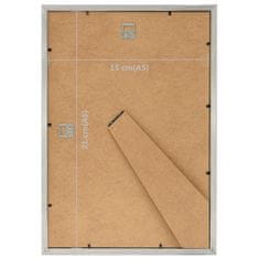 Vidaxl Foto okvirji 10 kosov namizni srebrni 15x21 cm MDF