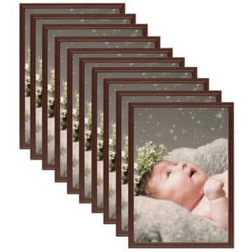 Vidaxl Foto okvirji 10 kosov namizni temno rdeči 10x15 cm