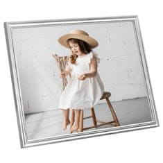Vidaxl Foto okvirji 5 kosi namizni srebrni 28x35 cm MDF