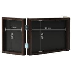 Vidaxl 3-delni foto okvir temno rjav 22x15 cm + 2x(10x15 cm)