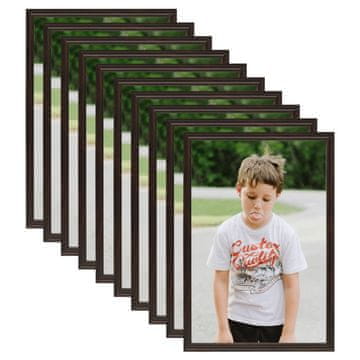 Vidaxl Foto okvirji 10 kosov namizni črni 15x21 cm MDF