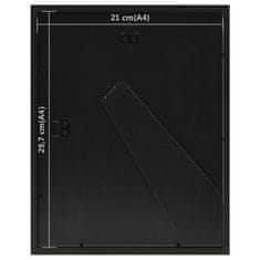 Vidaxl 3D foto okvirji 3 kosi črni 21x29,7 cm za 15x20 cm slike