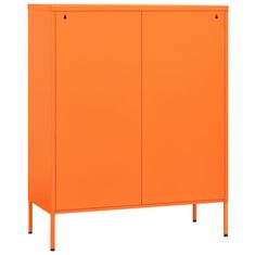 Greatstore Omara za shranjevanje oranžna 80x35x101,5 cm jeklo